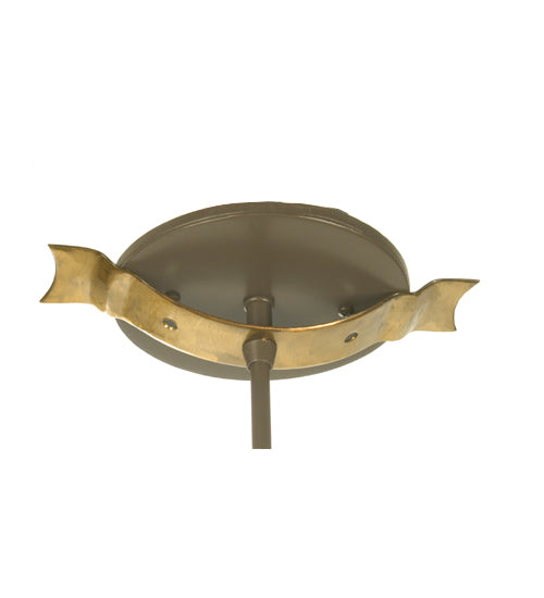 Meyda Lighting Wilmington 26" 3-Light 3-Arm Timeless Bronze Pendant Light With Amber Shade Glass