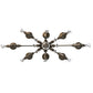 Meyda Lighting Windsor 44" 8-Light Antique Silver Chandelier With White Faux Candlelight
