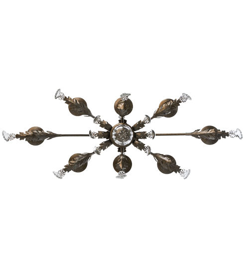 Meyda Lighting Windsor 44" 8-Light Antique Silver Chandelier With White Faux Candlelight