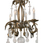 Meyda Lighting Windsor 44" 8-Light Antique Silver Chandelier With White Faux Candlelight