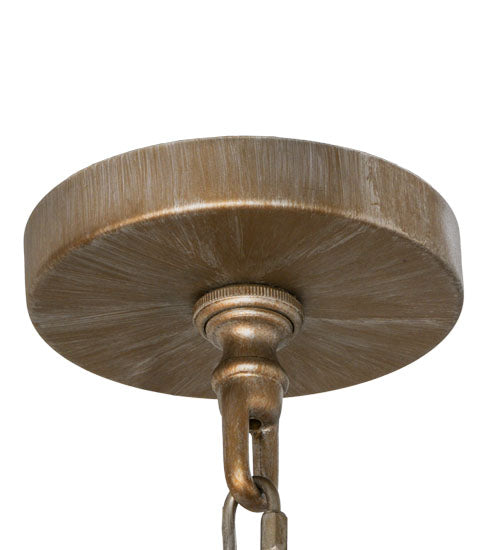 Meyda Lighting Windsor 44" 8-Light Antique Silver Chandelier With White Faux Candlelight