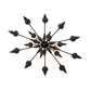 Meyda Lighting Windsor 54" 18-Light Cajun Spice Chandelier With Amber Faux Candlelight