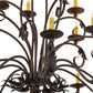 Meyda Lighting Windsor 54" 18-Light Cajun Spice Chandelier With Amber Faux Candlelight