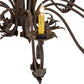 Meyda Lighting Windsor 54" 18-Light Cajun Spice Chandelier With Amber Faux Candlelight