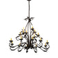 Meyda Lighting Windsor 56" 18-Light Antiquity Chandelier With Ivory Faux Candlelight