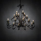 Meyda Lighting Windsor 56" 18-Light Antiquity Chandelier With Ivory Faux Candlelight