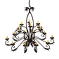 Meyda Lighting Windsor 56" 18-Light Antiquity Chandelier With Ivory Faux Candlelight