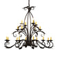 Meyda Lighting Windsor 56" 18-Light Antiquity Chandelier With Ivory Faux Candlelight
