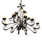 Meyda Lighting Windsor 56" 18-Light Antiquity Chandelier With Ivory Faux Candlelight