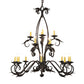 Meyda Lighting Windsor 56" 18-Light Antiquity Chandelier With Ivory Faux Candlelight