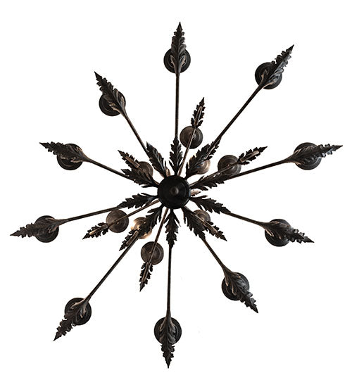 Meyda Lighting Windsor 56" 18-Light Antiquity Chandelier With Ivory Faux Candlelight