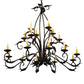 Meyda Lighting Windsor 56" 18-Light Antiquity Chandelier With Ivory Faux Candlelight