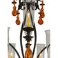 Meyda Lighting Windsor 62" 14-Light Chestnut Chandelier With Clear Hurricane Shade Glass