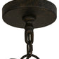 Meyda Lighting Windsor 62" 14-Light Chestnut Chandelier With Clear Hurricane Shade Glass