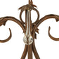 Meyda Lighting Windsor 62" 14-Light Classic Rust Chandelier With Clear Hurricane Shade Glass