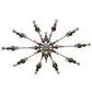 Meyda Lighting Windsor 62" 14-Light French Bronze Chandelier With Clear Hurricane Shade Glass