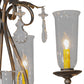 Meyda Lighting Windsor 62" 14-Light French Bronze Chandelier With Clear Hurricane Shade Glass