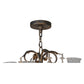 Meyda Lighting Windsor 62" 14-Light French Bronze Chandelier With Clear Hurricane Shade Glass