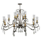 Meyda Lighting Windsor 62" 14-Light French Bronze Chandelier With Clear Shade Glass