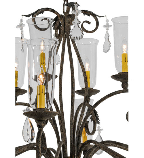 Meyda Lighting Windsor 62" 14-Light French Bronze Chandelier With Clear Shade Glass