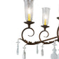 Meyda Lighting Windsor 62" 14-Light Gilded Tobacco Chandelier With Clear Hurricane Shade Glass