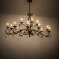 Meyda Lighting Windsor 62" 14-Light Golden Bronze Island Chandelier With Ivory Faux Candlelight