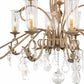 Meyda Lighting Windsor 62" 14-Light Tuscan Ivory Island Chandelier With Clear Hurricane Shade Glass
