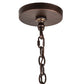 Meyda Lighting Windsor 68" 14-Light Mahogany Bronze Island Chandelier With Clear Hurricane Shade Glass