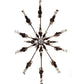 Meyda Lighting Windsor 68" 14-Light Mahogany Bronze Island Chandelier With Clear Hurricane Shade Glass