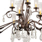 Meyda Lighting Windsor 68" 14-Light Mahogany Bronze Island Chandelier With Clear Hurricane Shade Glass