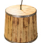 Meyda Lighting Wine Barrel 57" 12-Light Industrial Steel Cascading Pendant Light With Brown Wood Shade