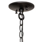 Meyda Lighting Wine Bottle 19" 5-Light Textured Black Chandelier With Amber Wine Bottle Shade Glass