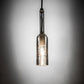 Meyda Lighting Wine Bottle 3" Matte White Mini Pendant Light With White & Clear Shade Glass