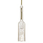 Meyda Lighting Wine Bottle 3" Matte White Mini Pendant Light With White & Clear Shade Glass