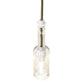 Meyda Lighting Wine Bottle 3" Matte White Mini Pendant Light With White & Clear Shade Glass