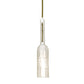 Meyda Lighting Wine Bottle 3" Matte White Mini Pendant Light With White & Clear Shade Glass