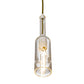 Meyda Lighting Wine Bottle 3" Matte White Mini Pendant Light With White & Clear Shade Glass