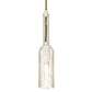 Meyda Lighting Wine Bottle 3" Matte White Mini Pendant Light With White & Clear Shade Glass