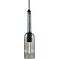 Meyda Lighting Wine Bottle 5" Black Mini Pendant Light With Clear Shade Glass