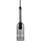 Meyda Lighting Wine Bottle 5" Black Mini Pendant Light With Clear Shade Glass