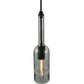 Meyda Lighting Wine Bottle 5" Black Mini Pendant Light With Clear Shade Glass