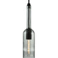 Meyda Lighting Wine Bottle 5" Black Mini Pendant Light With Clear Shade Glass