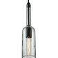 Meyda Lighting Wine Bottle 5" Black Mini Pendant Light With Clear Shade Glass