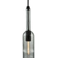 Meyda Lighting Wine Bottle 5" Black Mini Pendant Light With Clear Shade Glass