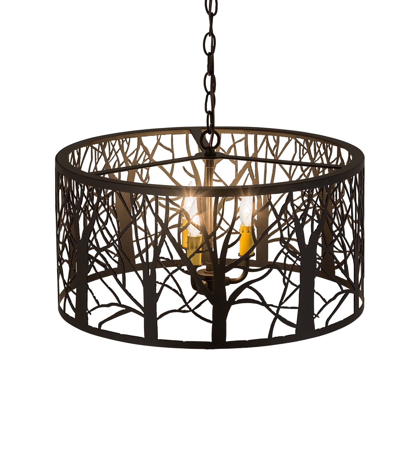Meyda Lighting Winter Maple 20" 3-Light Oil Rubbed Bronze Pendant Light