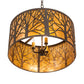Meyda Lighting Winter Maple 20" 3-Light Oil Rubbed Bronze Pendant Light With Amber Mica Shade Glass