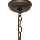 Meyda Lighting Winter Maple 20" 3-Light Oil Rubbed Bronze Pendant Light With Amber Mica Shade Glass