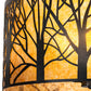 Meyda Lighting Winter Maple 20" 3-Light Textured Black Pendant Light With Amber Mica Shade Glass