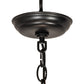 Meyda Lighting Winter Maple 20" 3-Light Textured Black Pendant Light With Amber Mica Shade Glass
