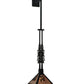 Meyda Lighting Winter Pine 12" Textured Black Tall Pines Wall Sconce With Silver Mica Shade Glass